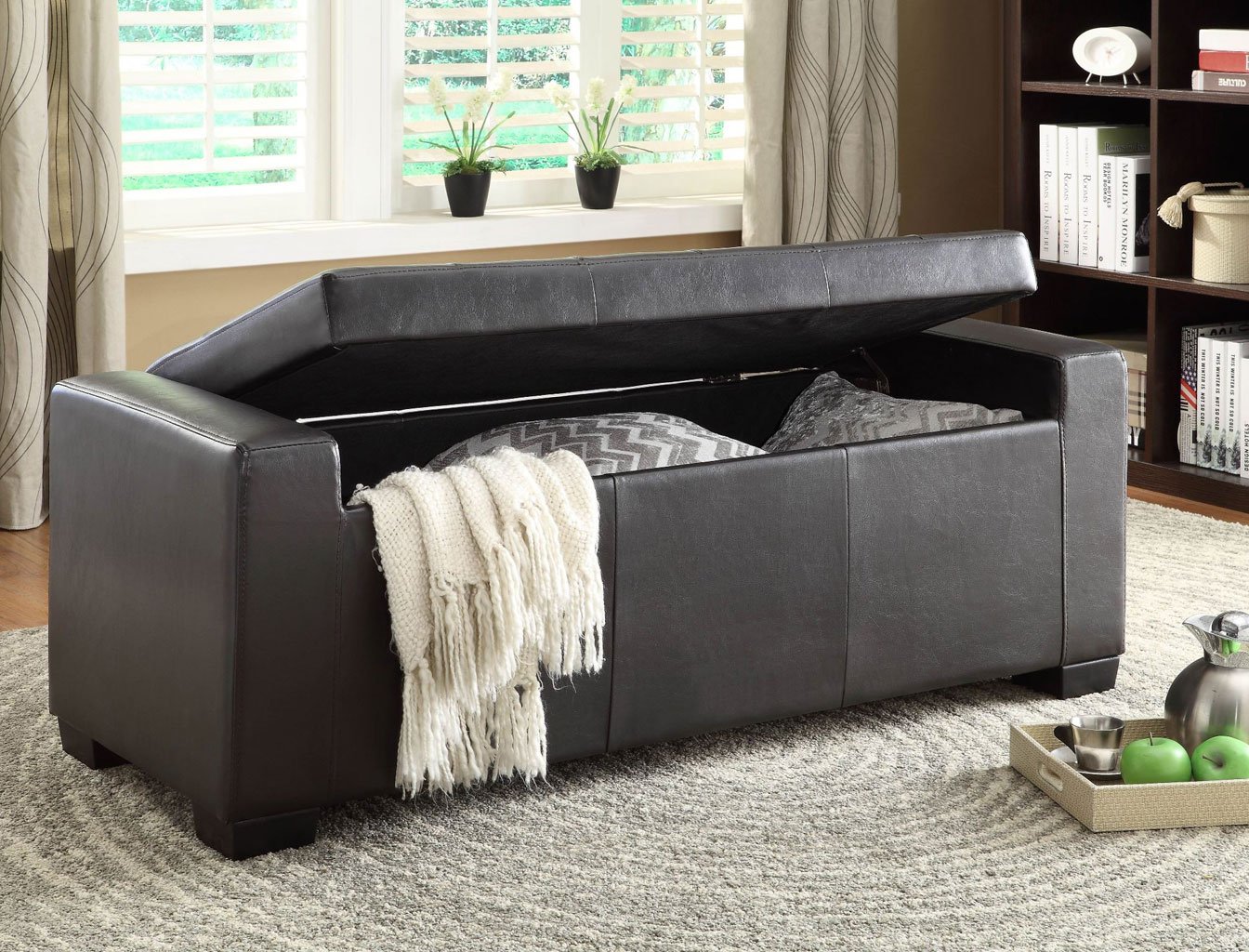 Tigard Lift Top Storage Ottoman Living Room Furniture Tigard Lift Top Storage Ottoman
