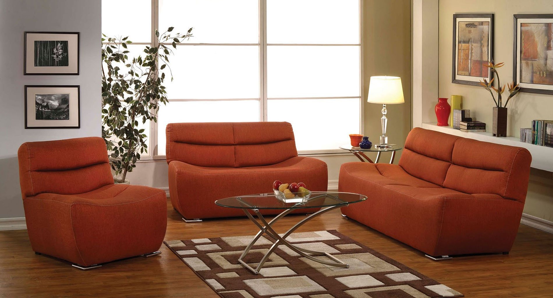 Kainda Living Room Set Orange by Acme Furniture 