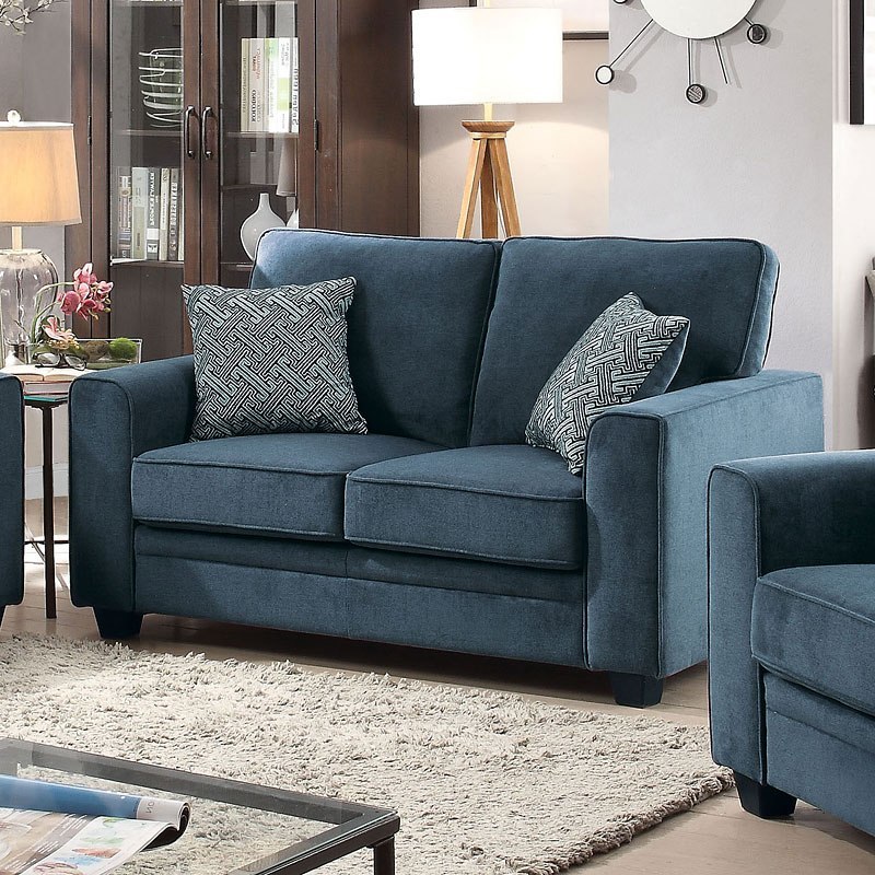 Catherine Sleeper Loveseat (Blue) by Acme Furniture | FurniturePick