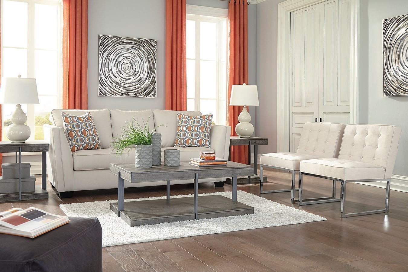 Filone Ivory Living Room Set by Signature Design by Ashley | FurniturePick