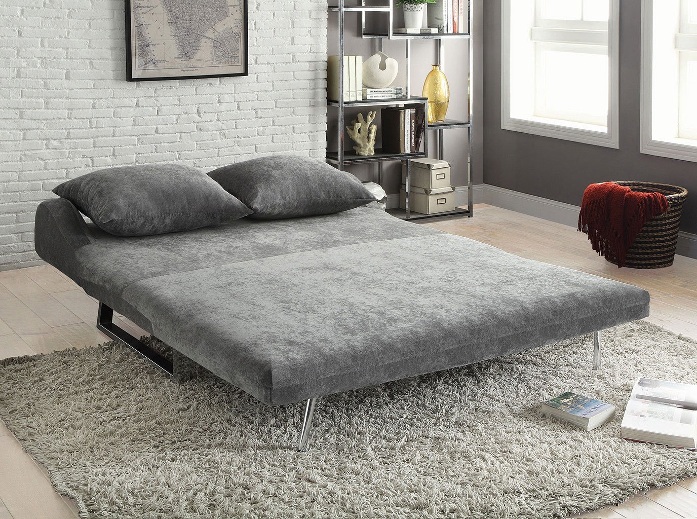 transitional velvet sofa bed