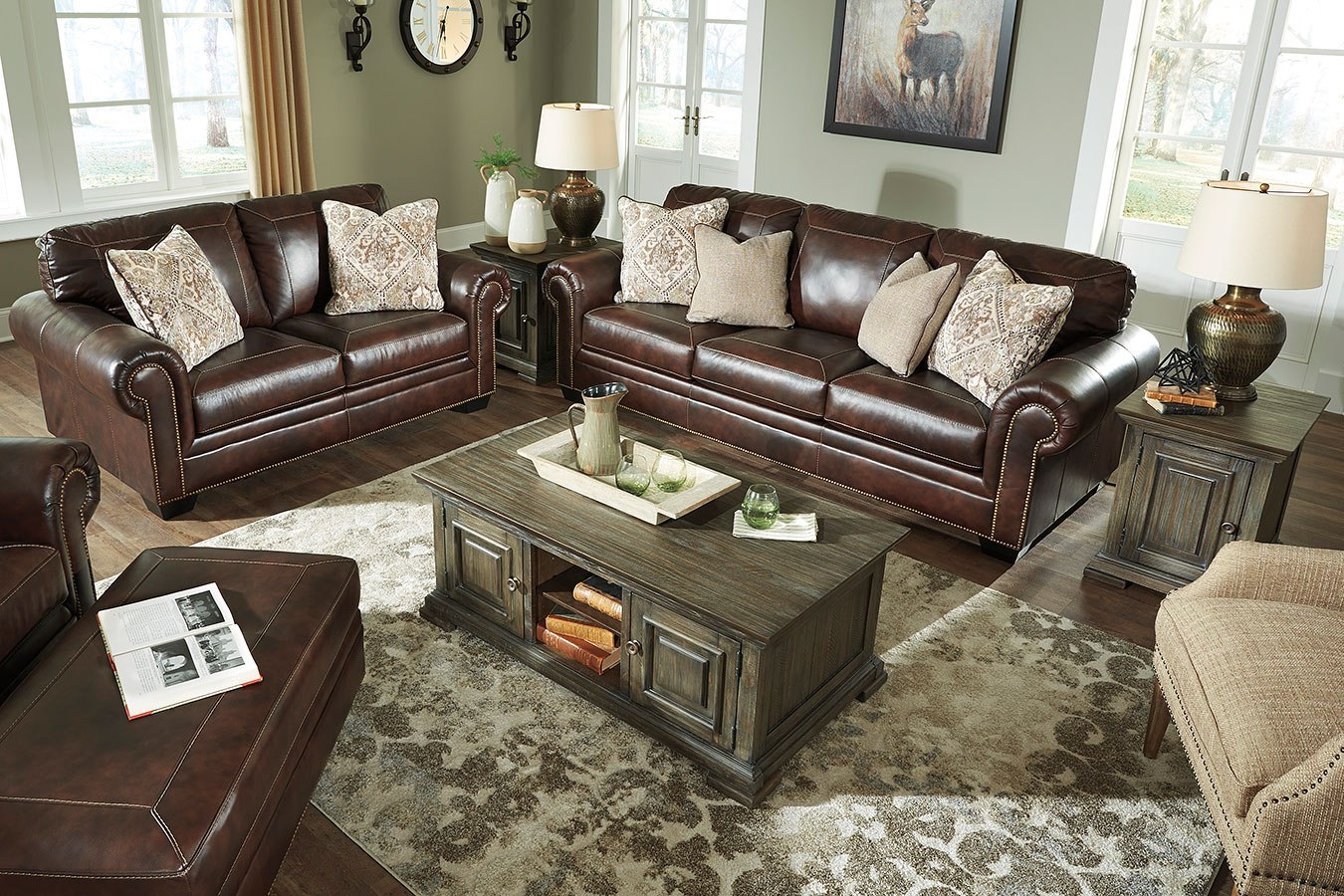 walnut living room set