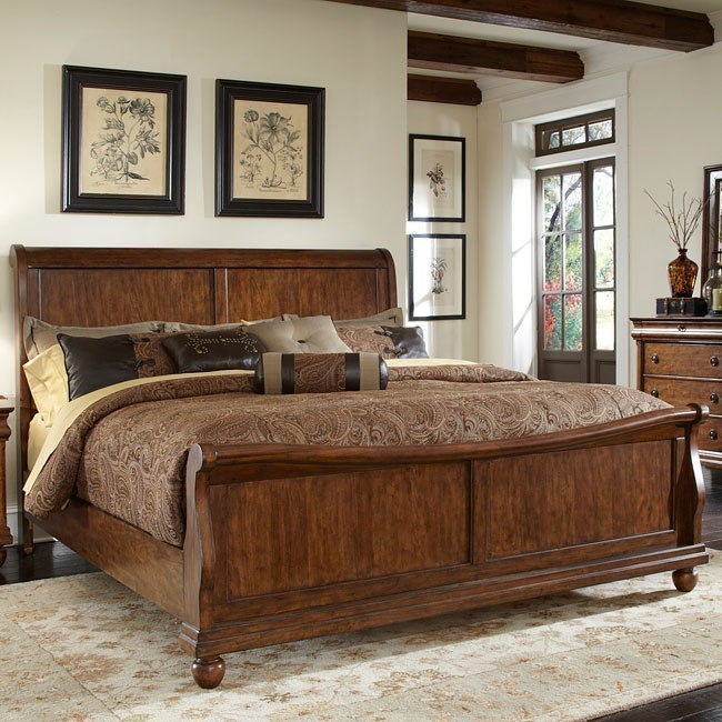 rustic traditions sleigh bedroom setliberty furniture