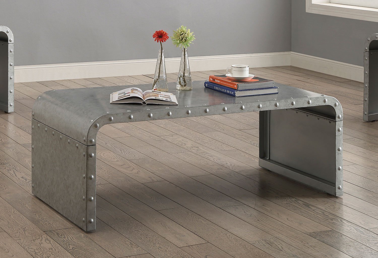 Galvanized Metal Coffee Table Coffee and Cocktail Tables