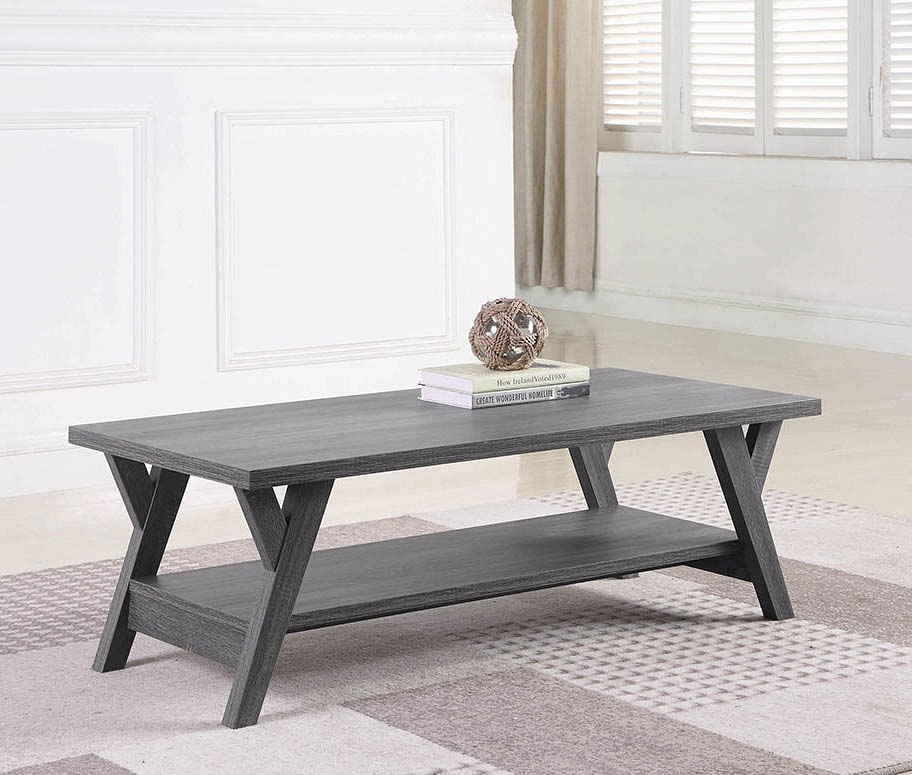 Distressed Grey Coffee Table By Coaster Furniture