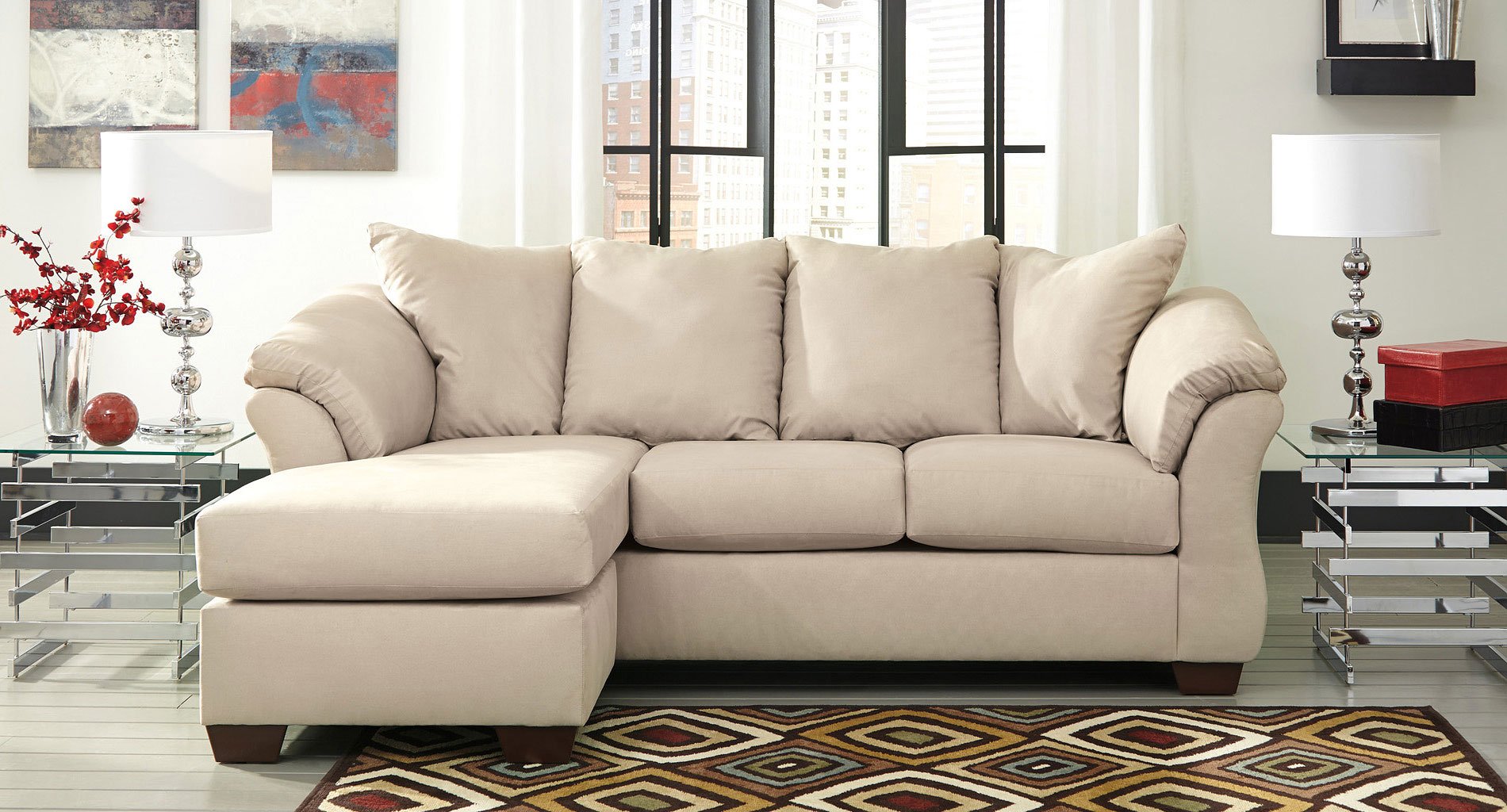 Darcy Stone Sofa Chaise Set By Signature Design By Ashley Furniturepick 