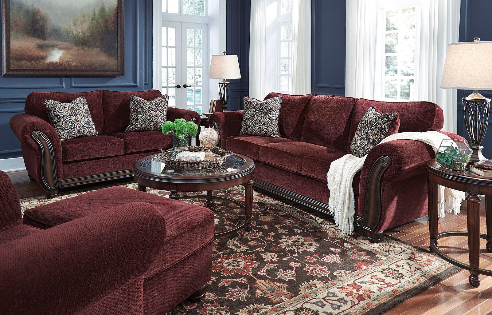 Chesterbrook Burgundy Living Room Set by Signature Design by Ashley