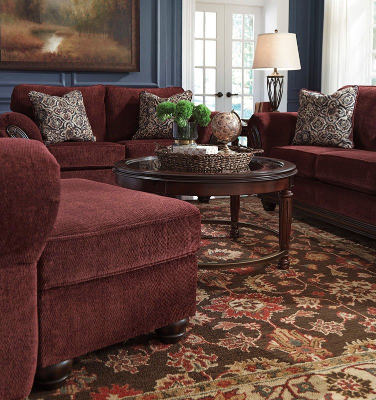Chesterbrook Burgundy Living Room Set by Signature Design by Ashley