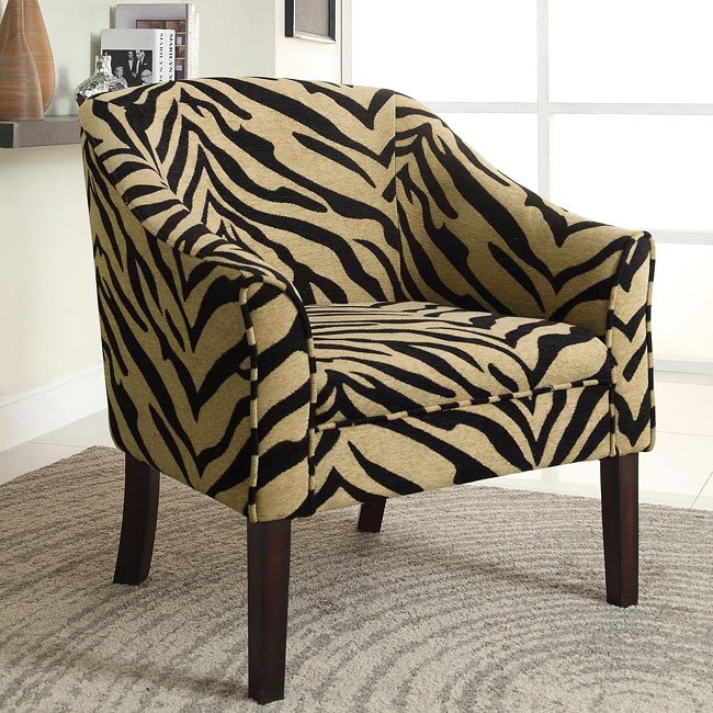 Tiger Print Accent Chair Accent Chairs Living Room