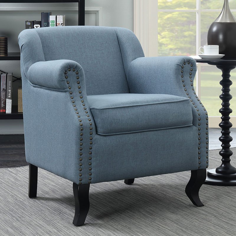 Fluffy Accent Chair / Noble House Marilyn Light Blue