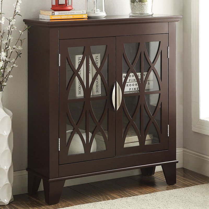 Accent w/ Glass Doors (Brown) by Coaster Furniture FurniturePick
