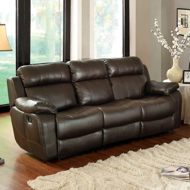 Marille Double Reclining Sofa (Brown) Homelegance FurniturePick