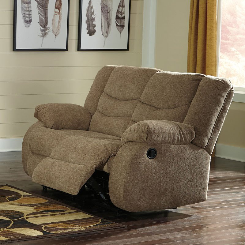 Tulen Mocha Reclining Loveseat Reclining Loveseats Living Room