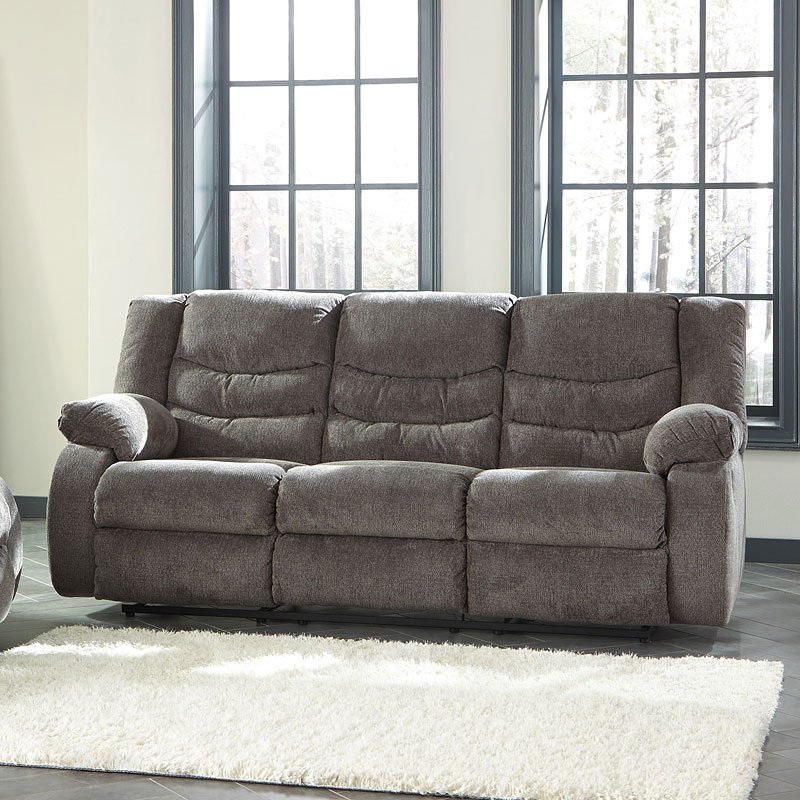 Tulen Gray Reclining Sofa by Signature Design by Ashley