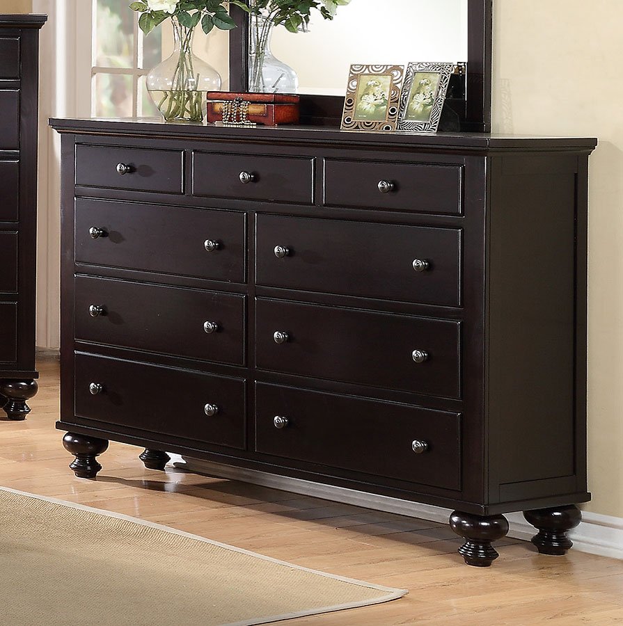 Sommer Dresser Black  Espresso Dressers  Bedroom  