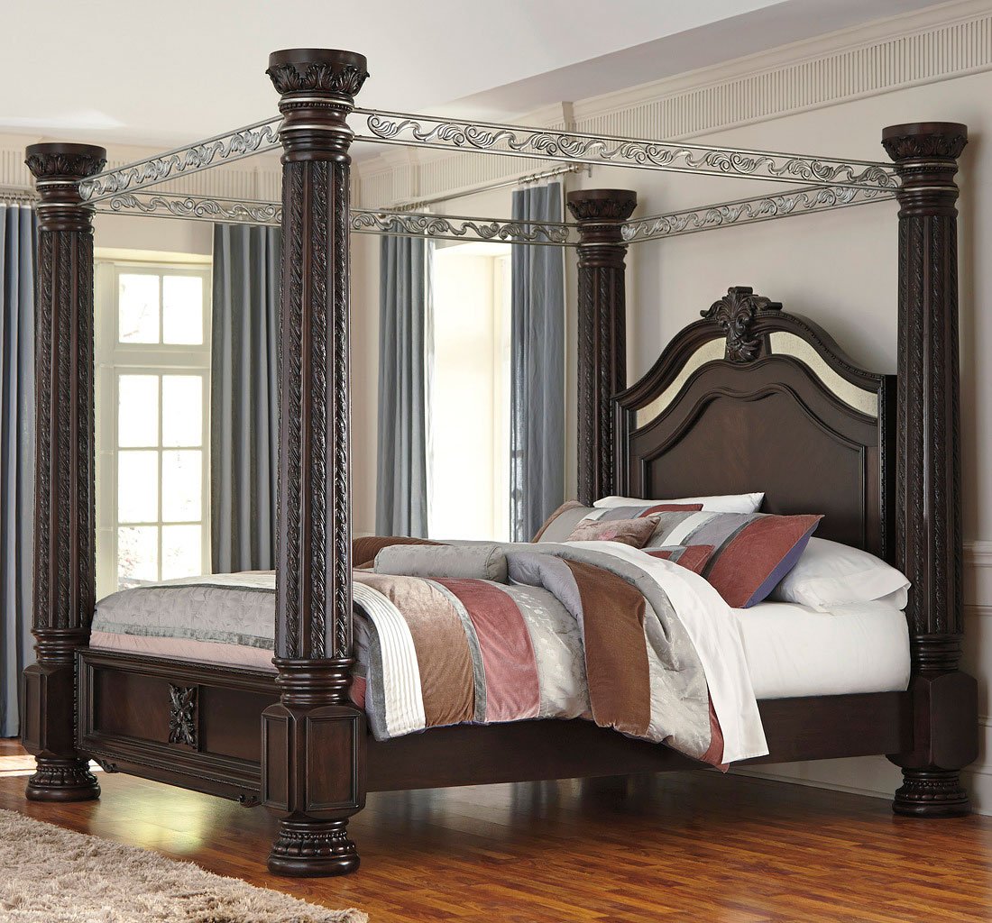 laddenfield canopy bed - beds - bedroom furniture - bedroom