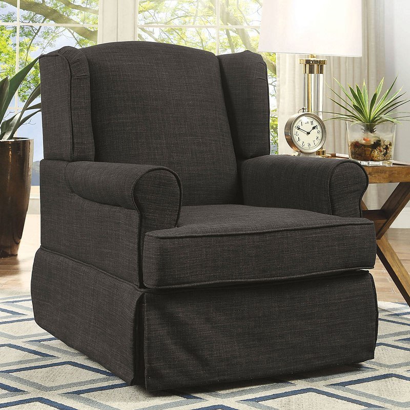dark gray rocking chair
