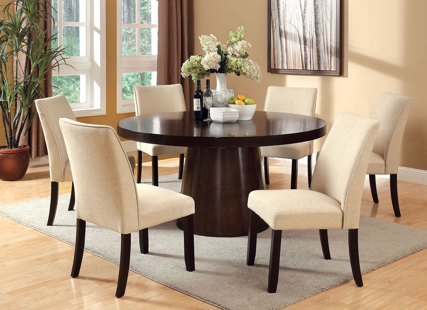 Havana Round Dining Room Set w/ Cimma Chairs - Casual Dining Sets