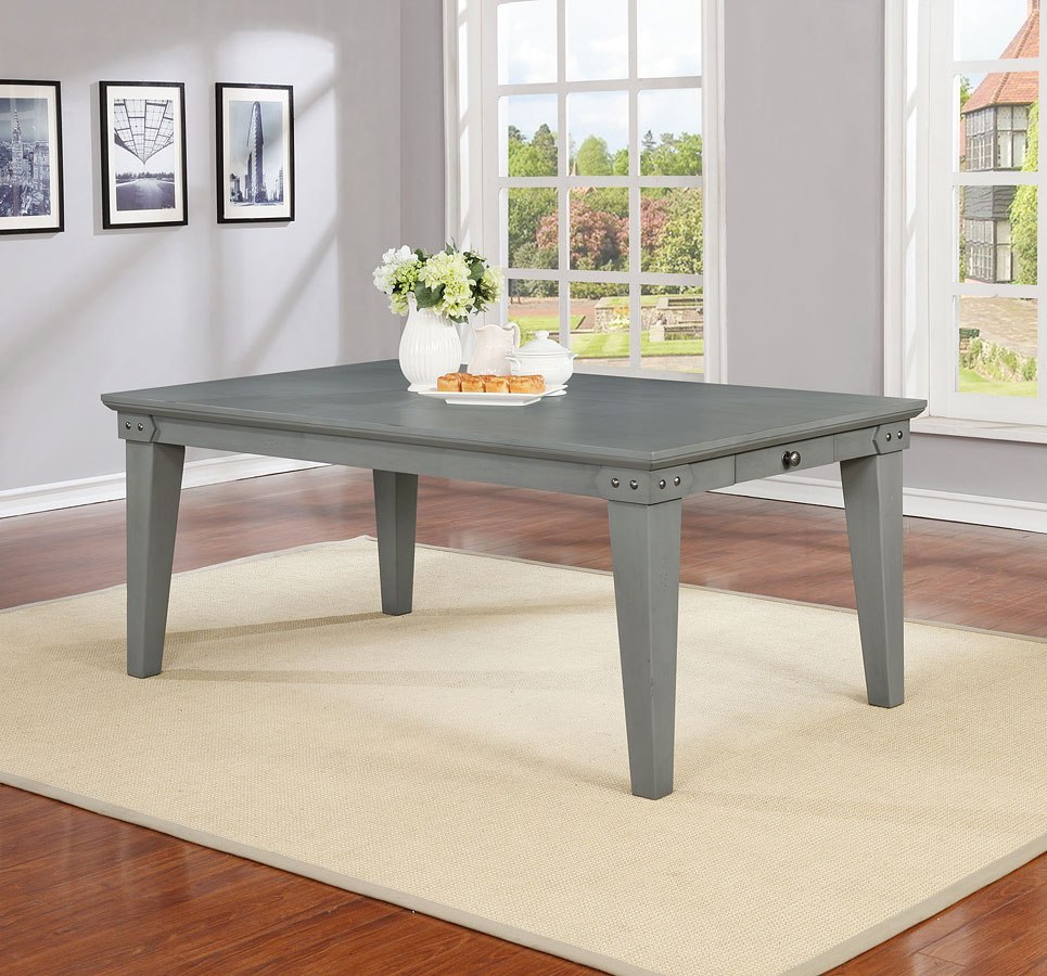 Vintage Americana Dining Table Dove  Gray  by Avalon 