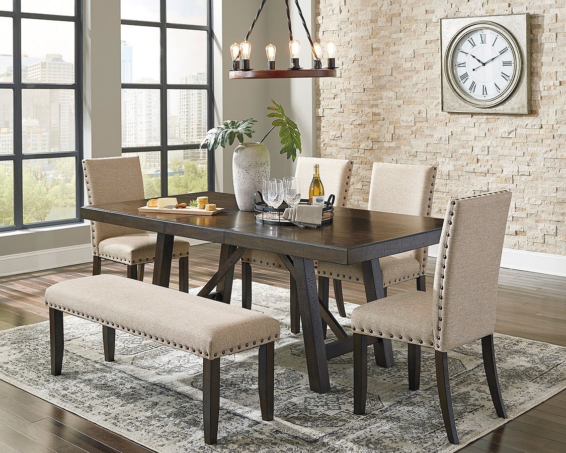 Rokane Dining Room Set w/ Bench by Signature Design by Ashley