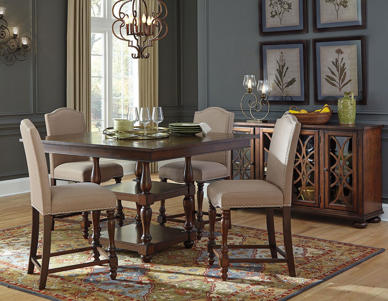 Baxenburg Counter Height Dining Room Set by Signature ...
