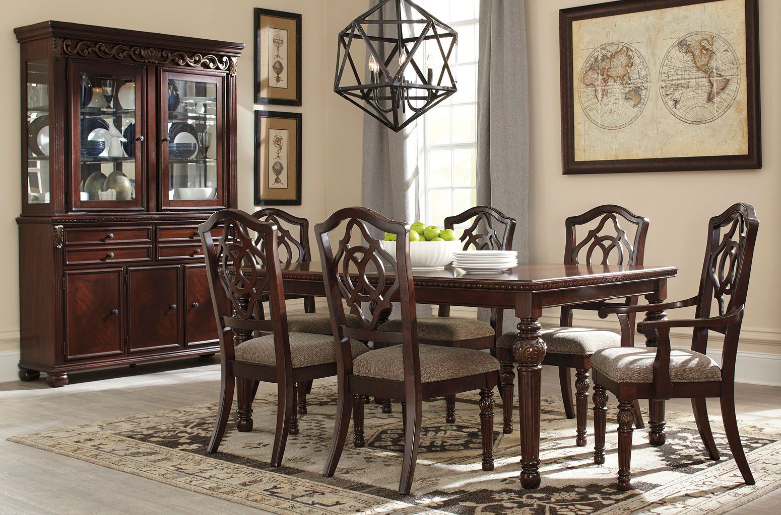 Leahlyn Reddish Brown Dining Room Set - Dining Room and Kitchen