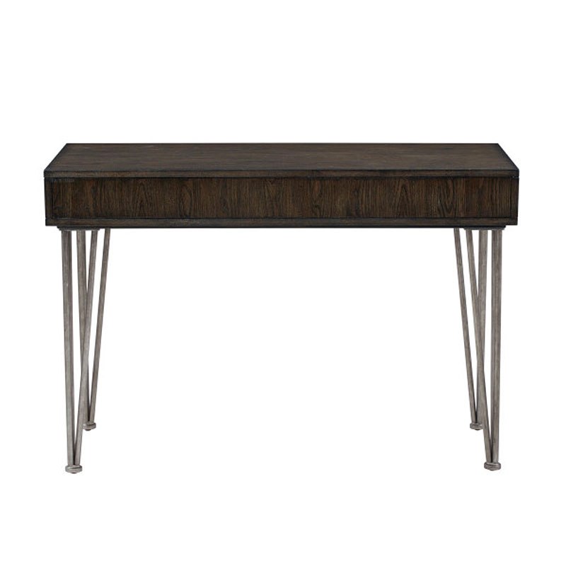Small Space Rustic Industrial Wood and Metal Writing Desk by Accentrics