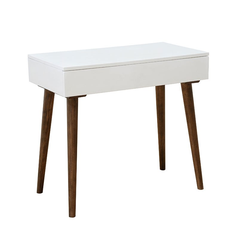 Small Space White Mid Century Modern Mini Desk By Accentrics Home