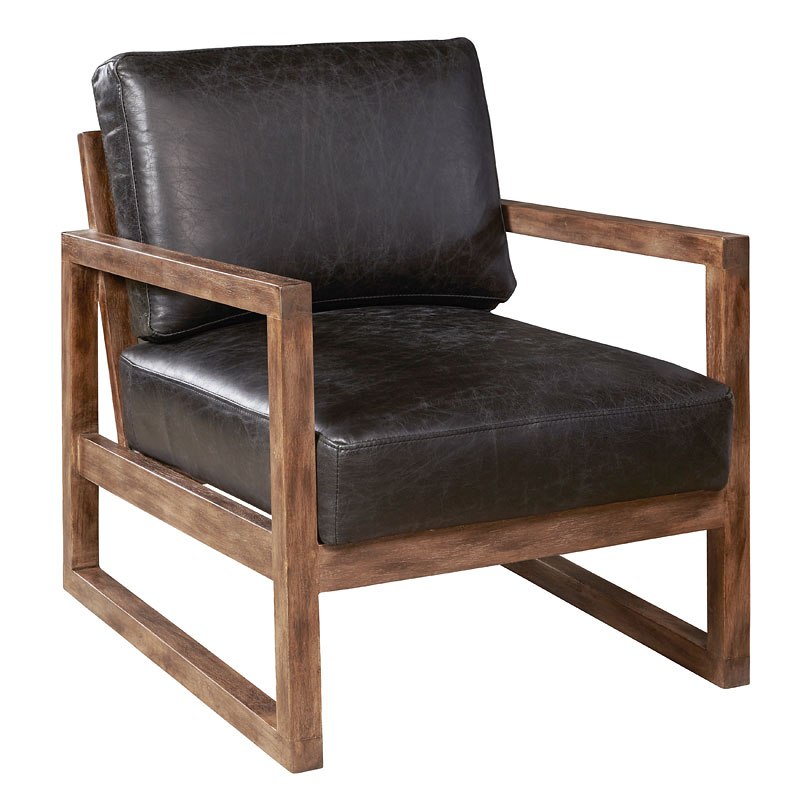 Wood Frame Accent Arm Chair (Black) by Pulaski Furniture