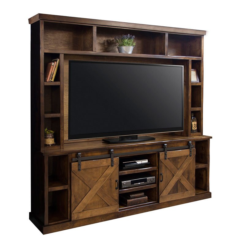 Farmhouse 85 Inch Entertainment Center (Aged Whiskey) by 