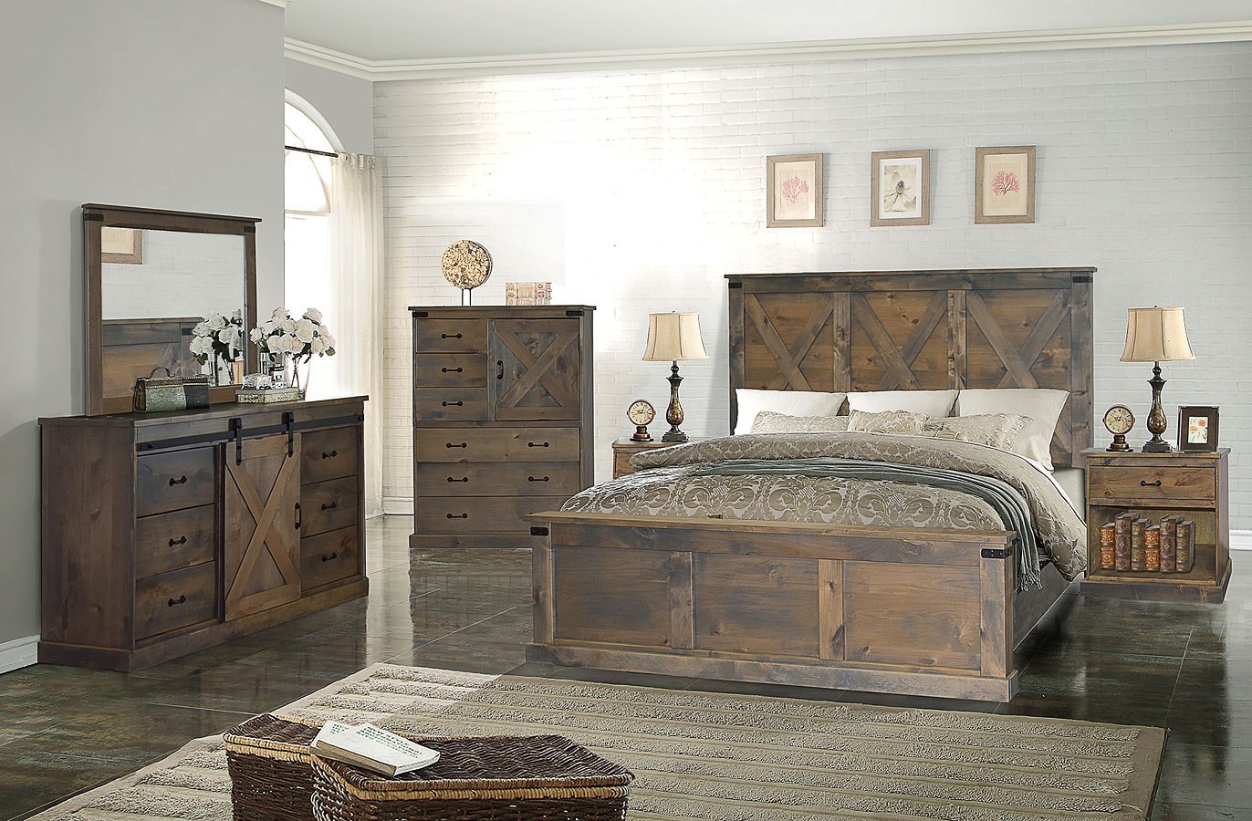 Farmhouse Panel Bedroom Set (Barnwood) by Legends Furniture | FurniturePick