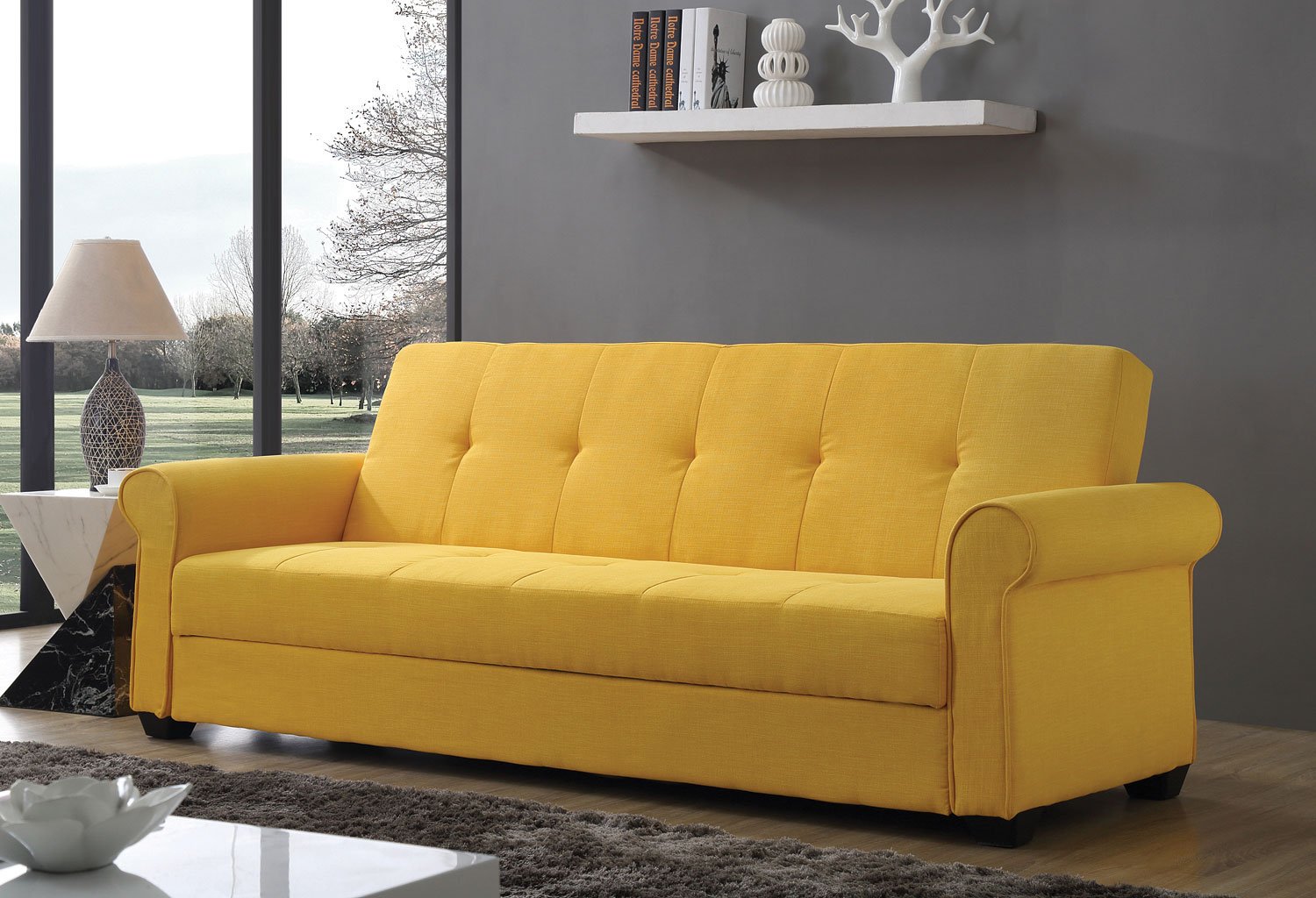 yellow sofa bed for sale
