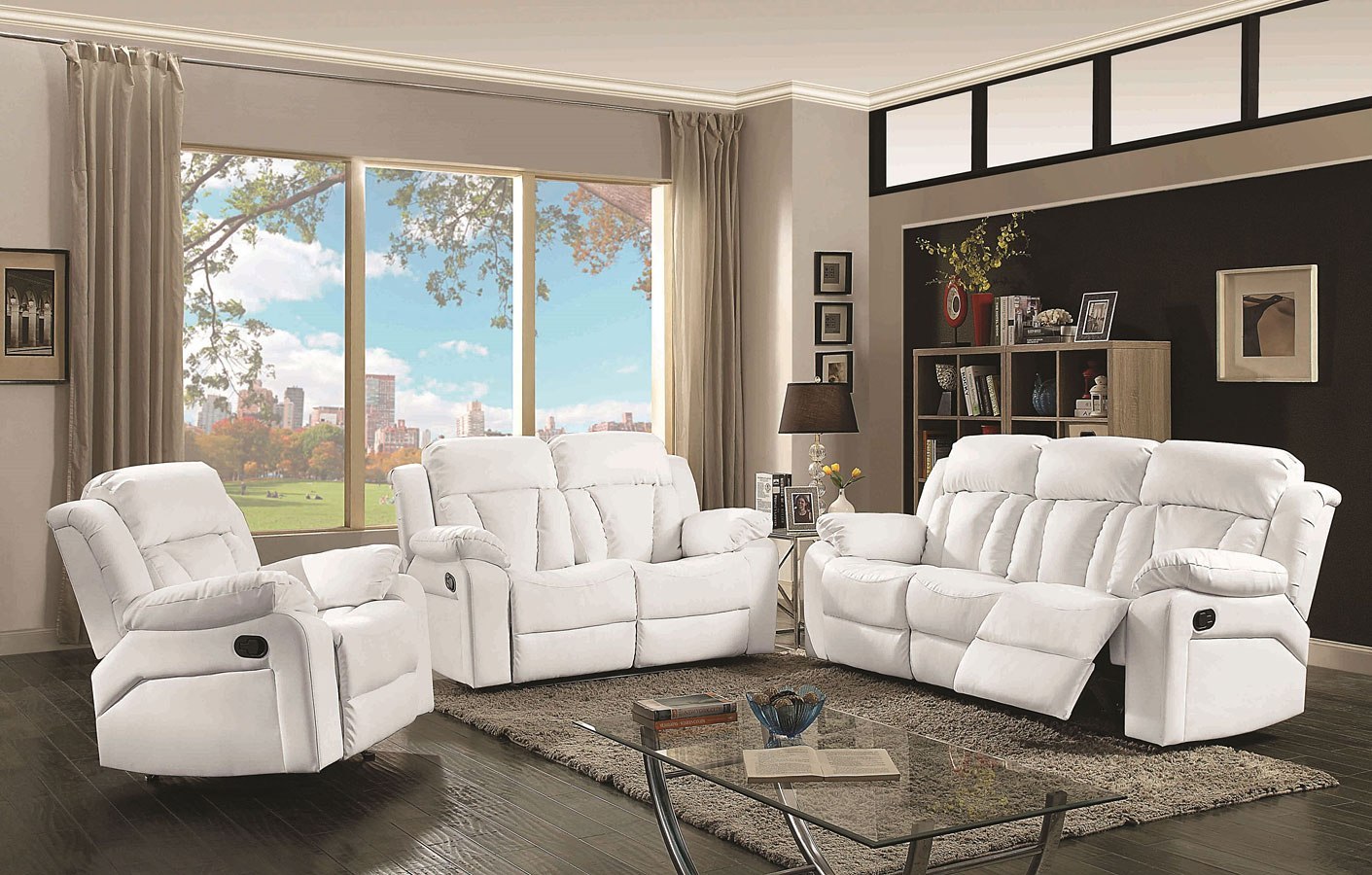 G682 Reclining Living  Room  Set  White  by Glory Furniture  