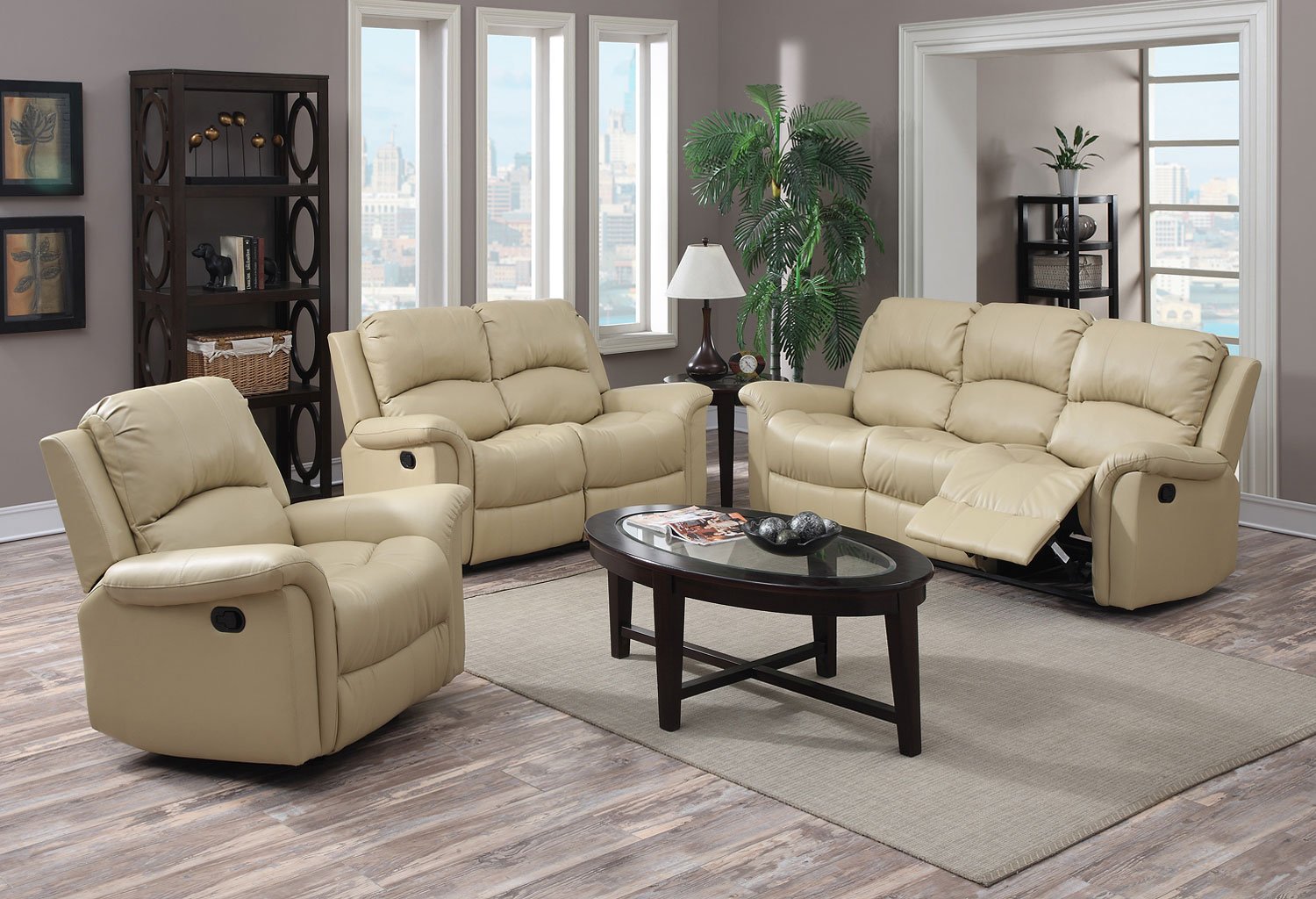 G795 Reclining Living Room Set (Beige) by Glory Furniture | FurniturePick