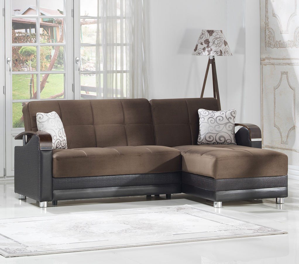 Luna Small Modular Sectional Naomi Brown Living Room Furniture Luna Small Modular Sectional Naomi Brown