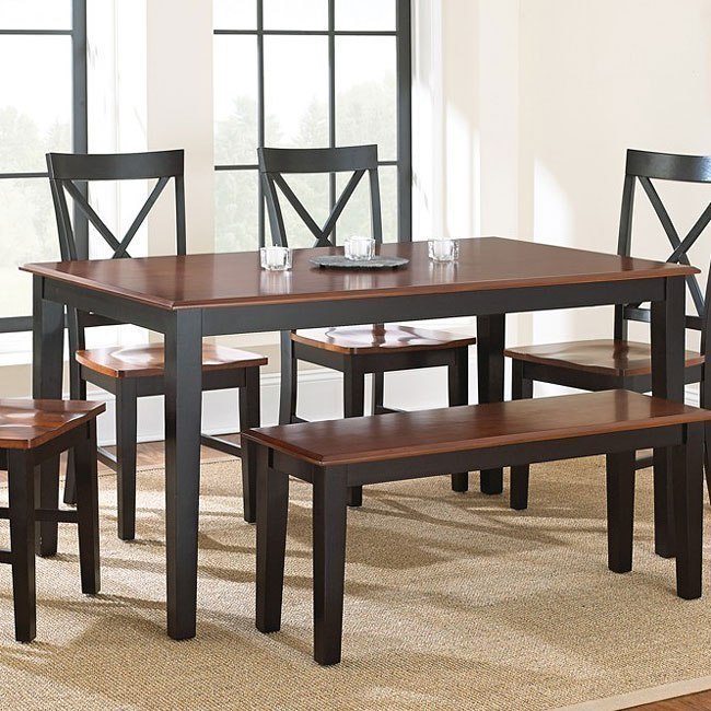 Kingston Dining Table Oak Black By Steve Silver Furniture Kingston Dining Table Oak Black By Steve Silver Furniture Furniturepick