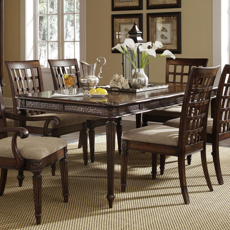 Palm Court II Rectangular Dining Room Set w Lattice 