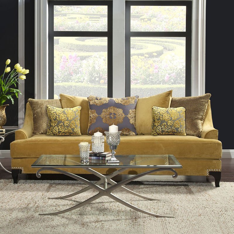 Viscontti Sofa Gold   Sofas   Living Room Furniture ...