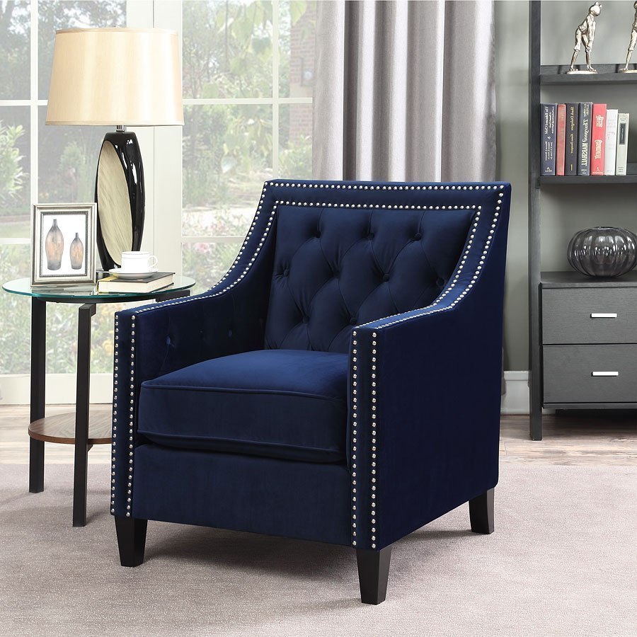 Tiffany Accent Chair (Navy) by Elements Furniture | FurniturePick