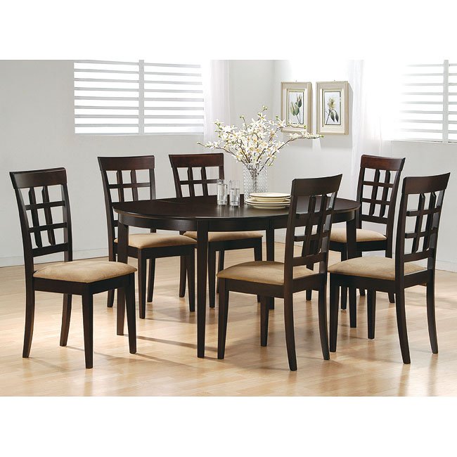 Mix And Match Oval Dining Room Set With Wheat Back Chairs Mix And Match Oval Dining Room Set With Wheat Back Chairs Cuccino