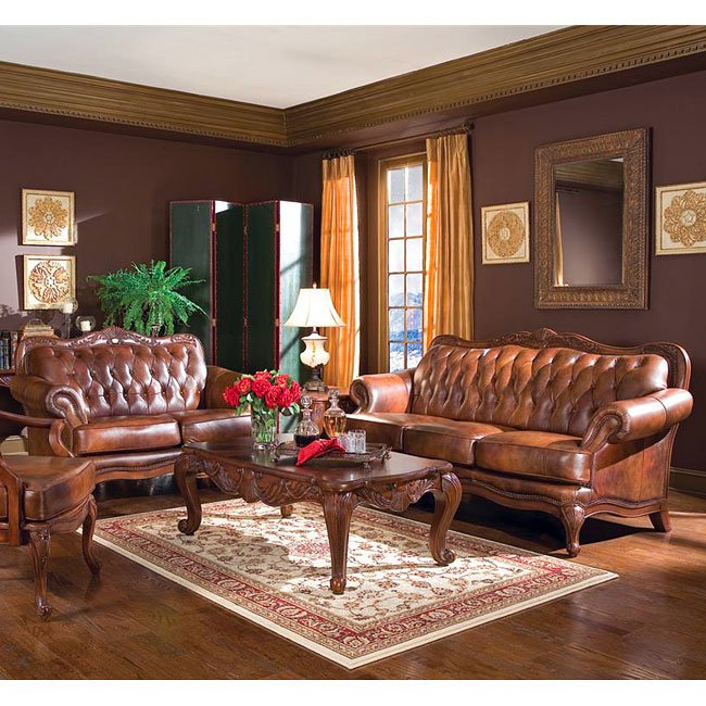 Victoria Leather Living Room Set by Coaster Furniture, 5 Review(s