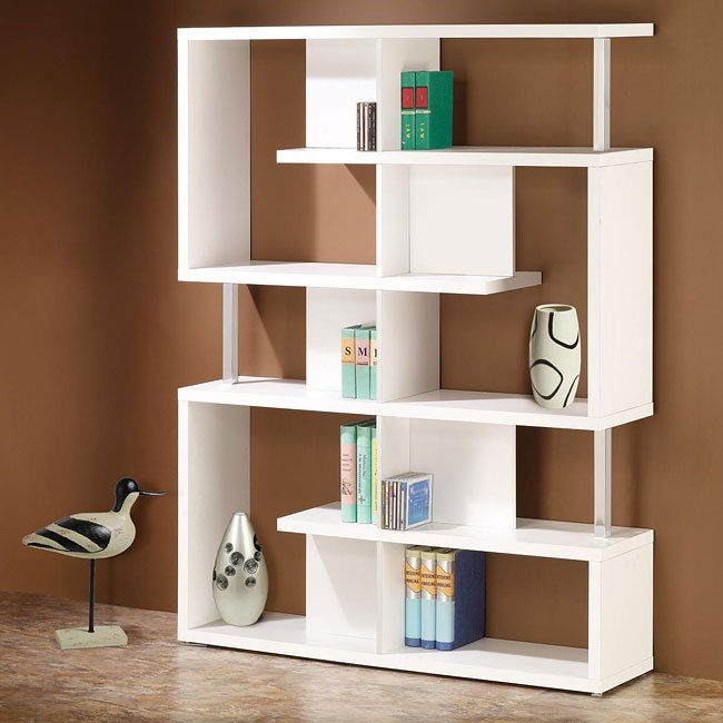 Modern White Bookcase by Coaster Furniture 2 Review s 