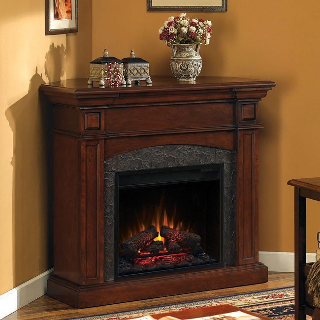 Mahogany Dual Function Fireplace Mantel by Coaster Furniture FurniturePick