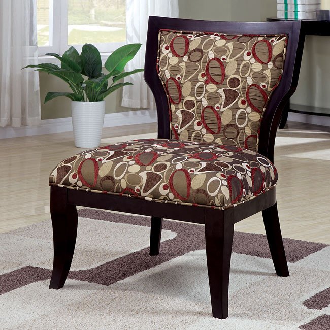 Oblong Patterned Accent Chair by Coaster Furniture ...