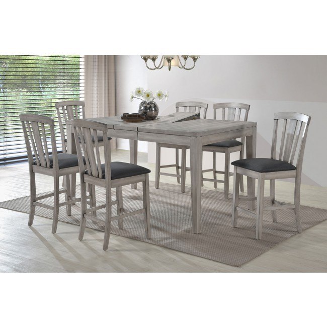 Summer Winds Counter Height Dining Set W Fan Back Stools By Eci