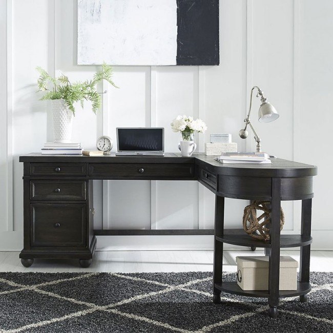 Harvest Home L Shaped Desk Chalkboard By Liberty Furniture