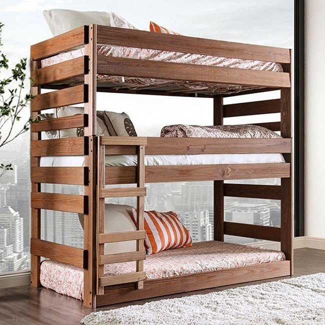 Pollyanna Triple Twin Bunk Bed Kids And Youth Furniture Pollyanna Triple Twin Bunk Bed