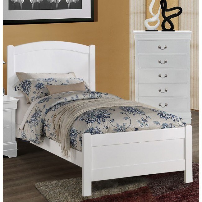 Louis Philip Sleigh Youth Bed White