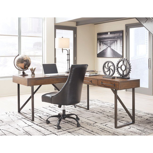 Starmore Lift Top L Shaped Home Office Set By Signature Design By