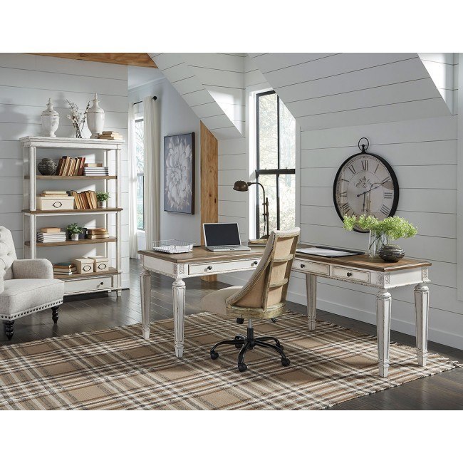 Realyn L Shaped Home Office Set By Signature Design By Ashley